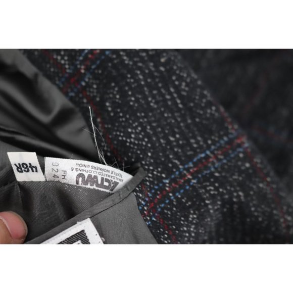 Vintage Christian Dior sport coat Men's 46R windowpane two button plaid  notch - Picture 11 of 12